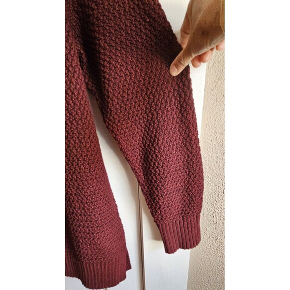 NWT OLD NAVY textured pullover tunic sweater red soft cotton blend loose Small - Picture 6 of 9